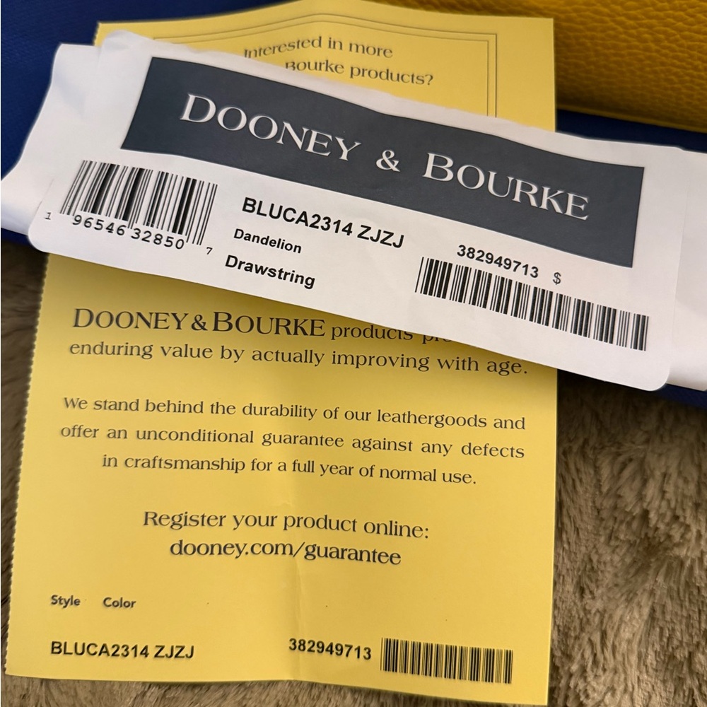 Dooney & Bourke Vibrant Yellow Shoulder Bag - Picture 4 of 4